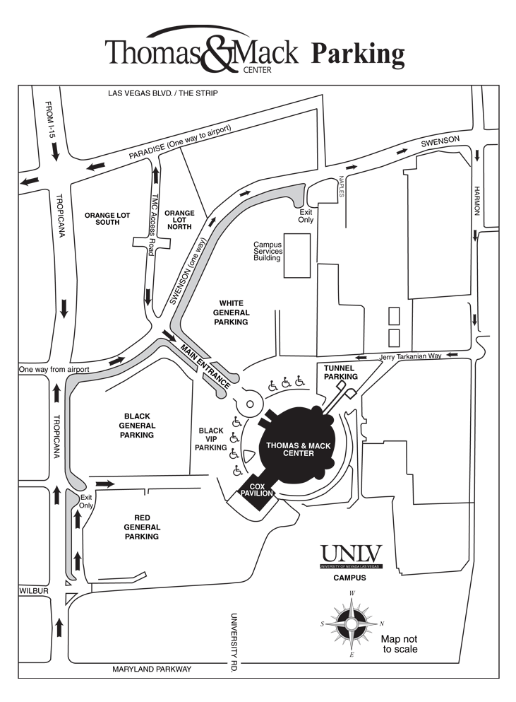 Thomas And Mack Parking Map