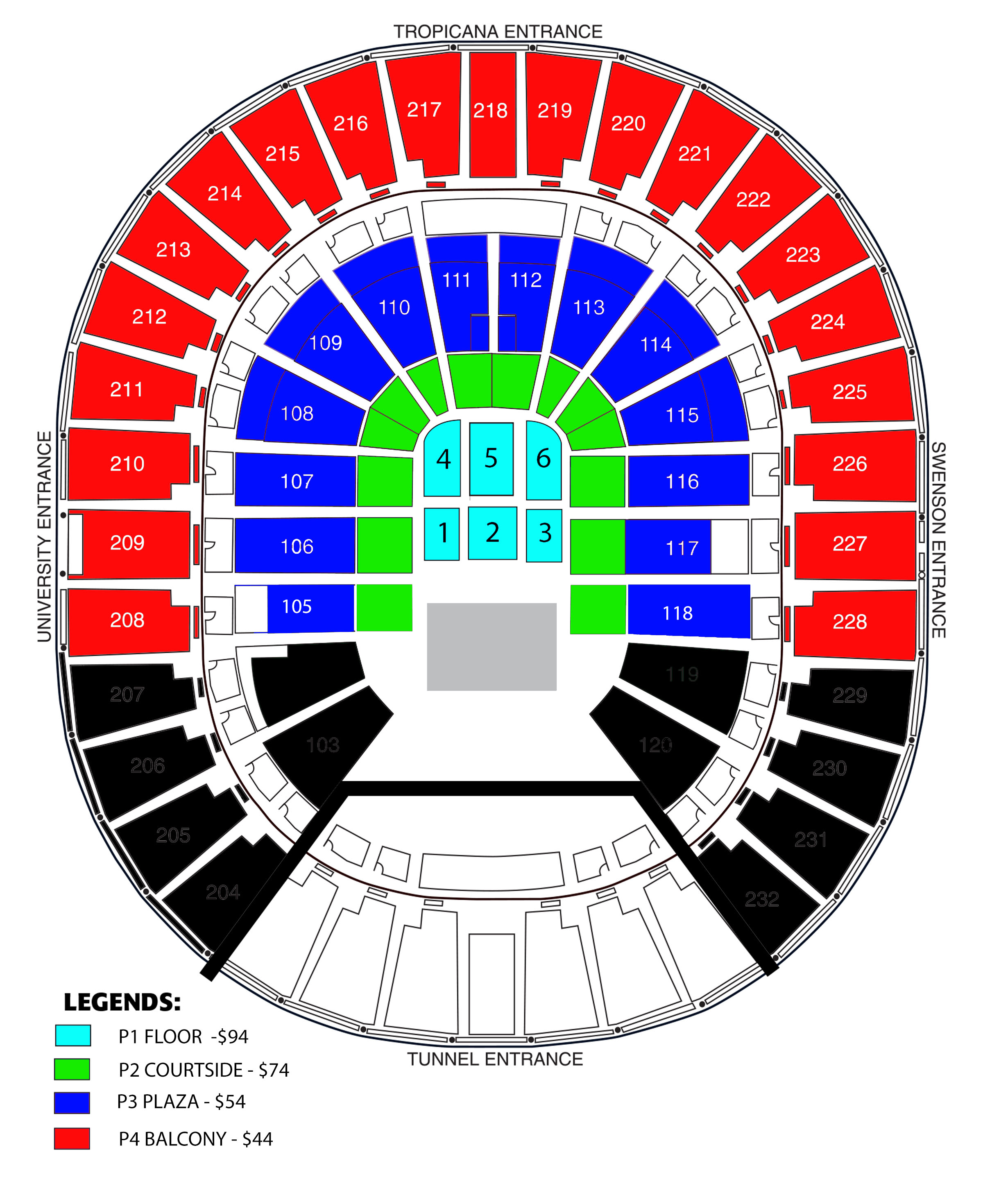 Unlv Tickets Seating Chart