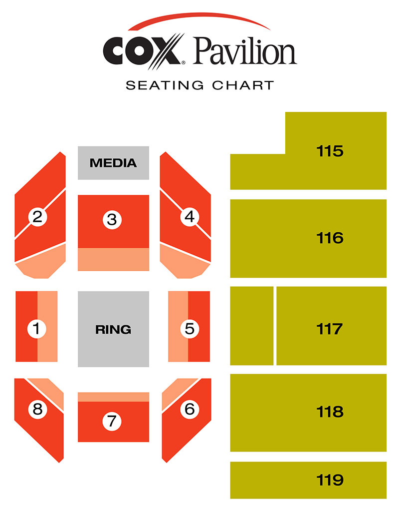 Cox Pavilion Las Vegas Seating Chart