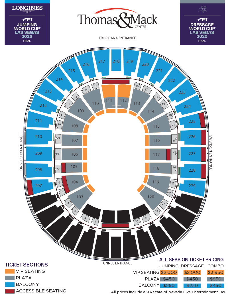 Nfr Seating Chart With Rows