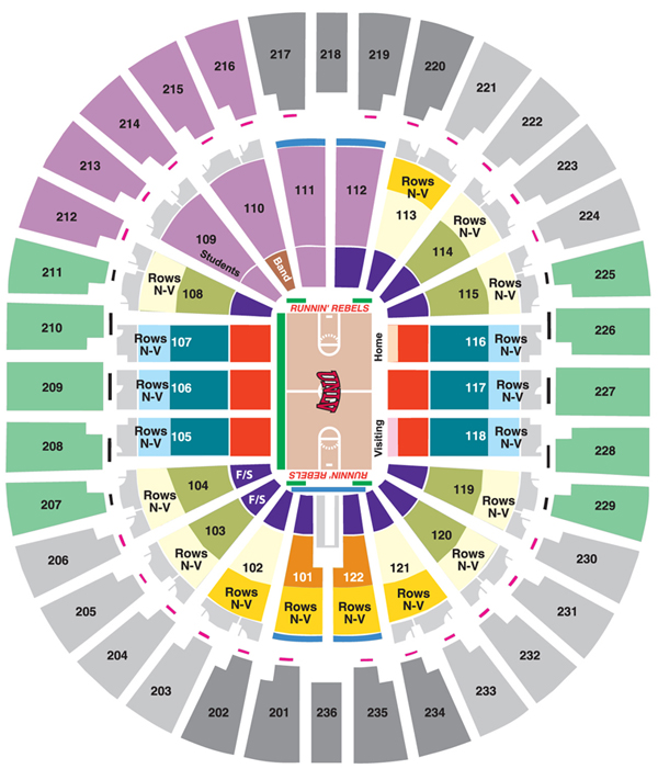 Thomas And Mack Seating Chart Basketball