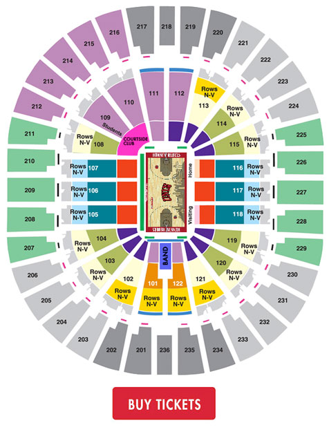 Thomas And Mack Seating Chart With Seat Numbers