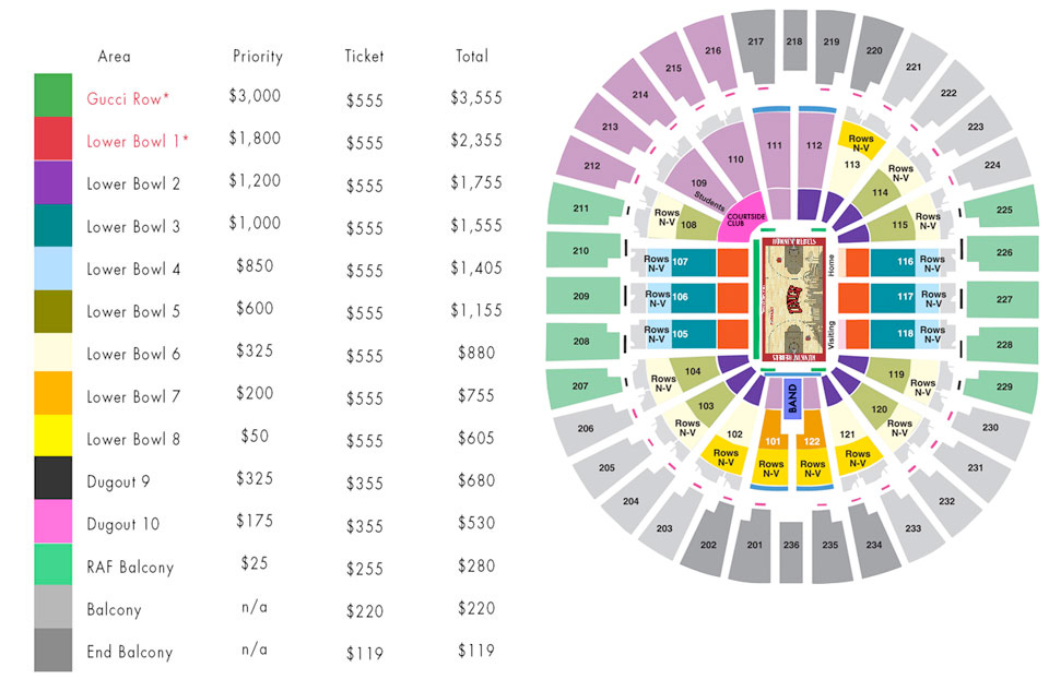 Unlv Thomas And Mack Center Seating Chart